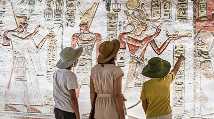 Inside Ramses IX Tomb in Luxor, Egypt.