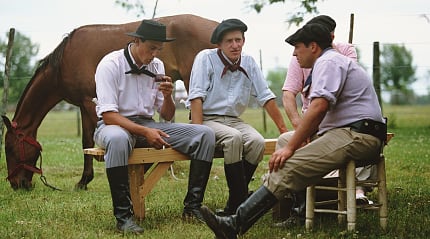 Argentinian Gauchos drinking mate.