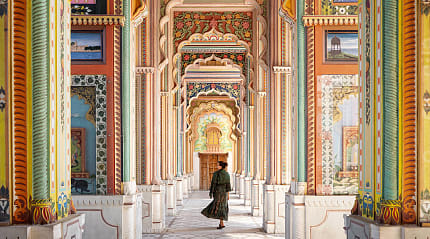Colorful Patrika Gate in Jaipur, India
