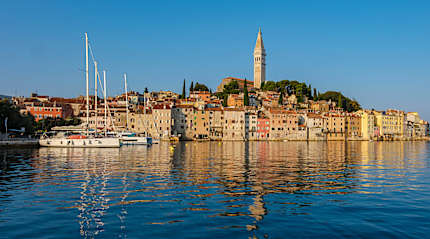 Harbor in Rovinj, Istria. 