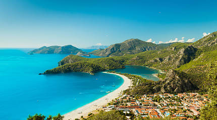 Ölüdeniz lagoon on the southwest coat of Ölüdeniz, Turkey