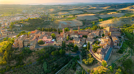 Certaldo Alto old town in Tuscany, Italy