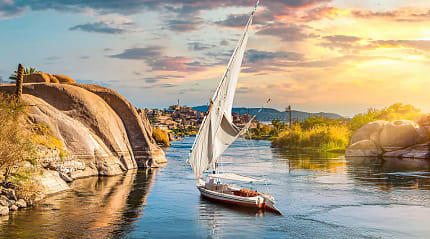 Felucca boat in Aswan, Egypt