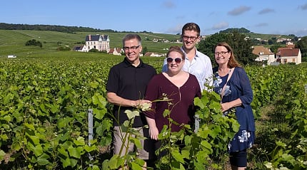 Dave and his family in Burgundy, France