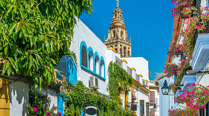 Colorful street in Cordoba, Spain