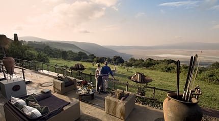 Couple at Ngorongoro Crater Lodge in Tanzania