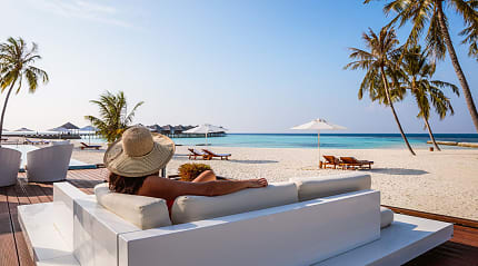 Luxury resort in The Maldives.