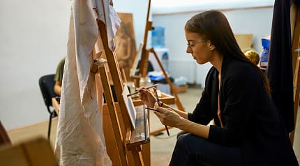 Art class in Europe.