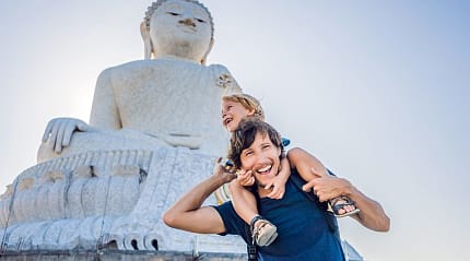 Father and son in Phuket, Thailand