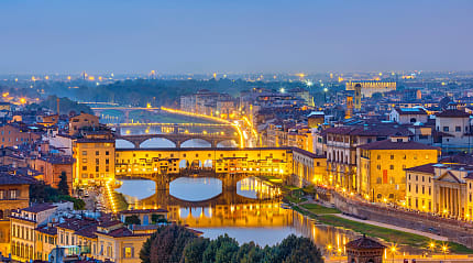 The Arno River in Florence, Italy