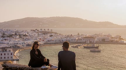 Couple in Mykonos.