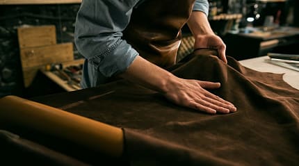 Handworked leather is an essential material in the production of fine Italian goods
