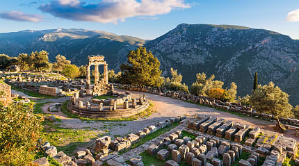 Temple of Athena in Delphi, Greece