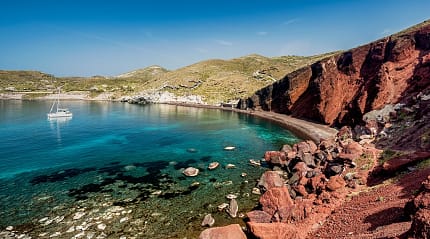 Red Beach on Santorini Island, Greece