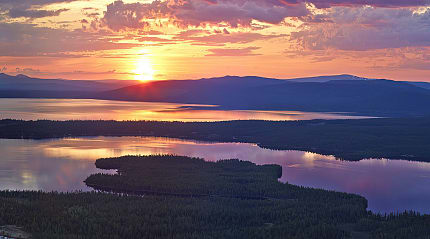 The Midnight Sun in Swedish Lapland