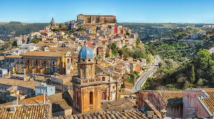 Old baroque town of Ragusa in Sicily, Italy