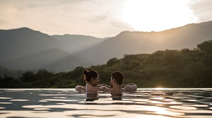 Couple at a luxury resort in Colombia.