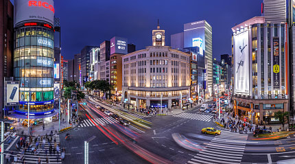 Ginza District in Tokyo, Japan