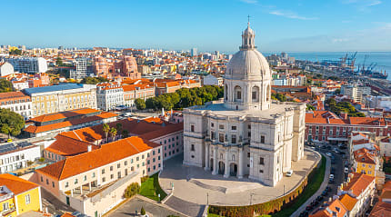 View of the National Pantheon in Lisbon, Portugal