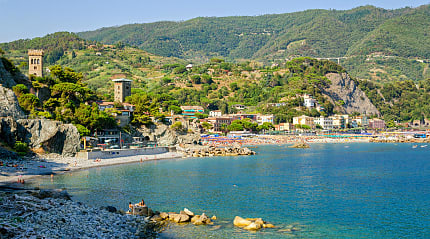 Beach of Monterosso, Cinque Terre, Italy.