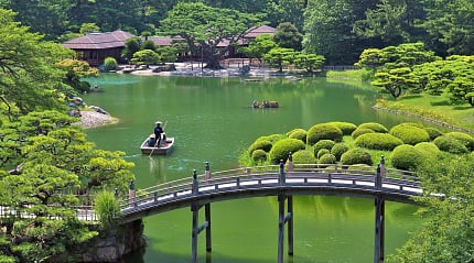 The Ritsurin Garden in Takamatsu, Japan