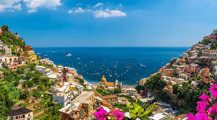 View of Positano, Italy, on the Amalfi Coast