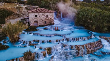 Thermal hot springs in Tuscany, Italy