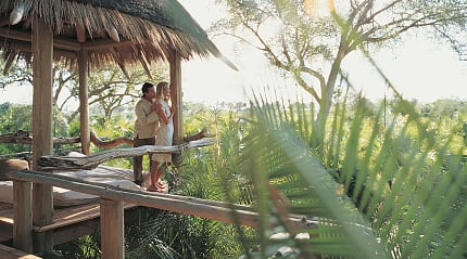 Couple at a luxury resort in Botswana.
