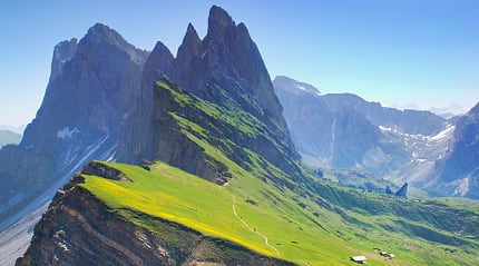 Hiking trail in the Dolomites, Italy