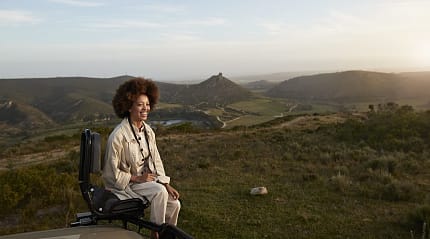Woman on a safari in Cape Town, South Africa