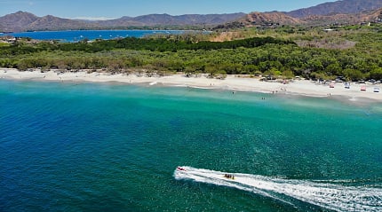 Water activities at Flamingo Beach in Guanacaste, Costa Rica