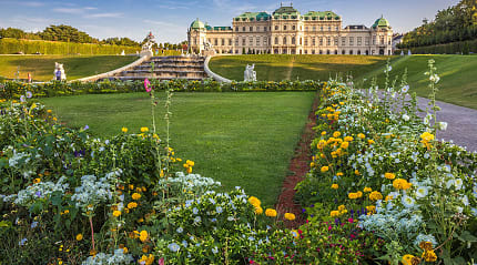 Belvedere Palace and Gardens in Vienna, Austria