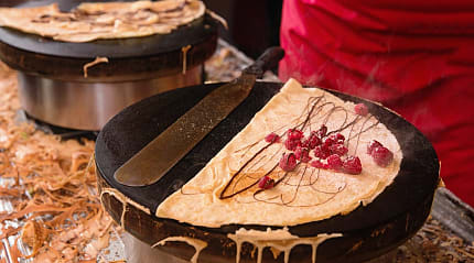 Crepes on the street in Paris, France