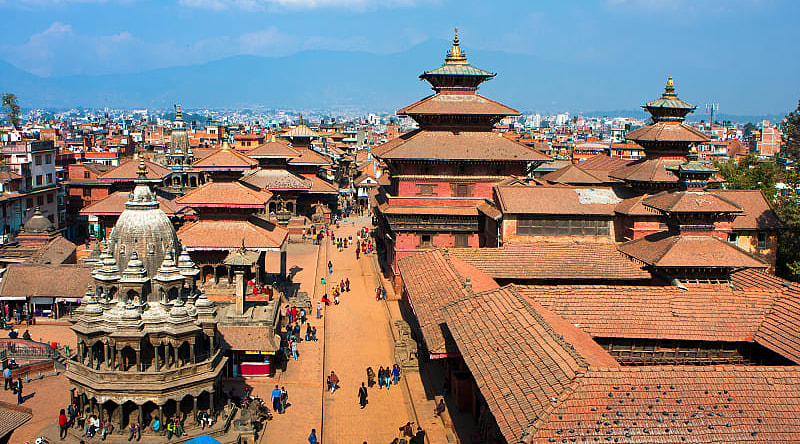 Durbar Square overhead in Kathmandu, Nepal. Durbar Square overhead in Kathmandu, Nepal.