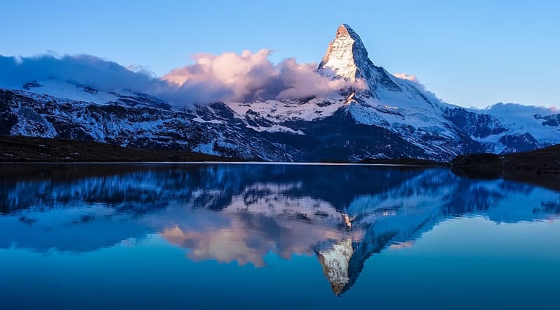 Matterhorn in the early morning with reflection in Zermatt, Switzerland Matterhorn in the early morning with reflection in Zermatt, Switzerland