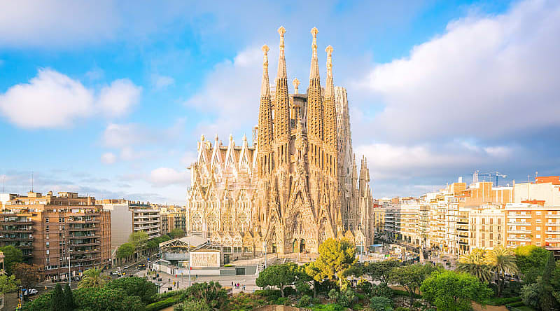 La Sagrada Familia in Barcelona, Spain La Sagrada Familia in Barcelona, Spain