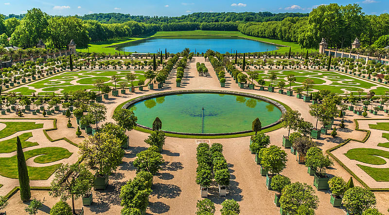 Splendor of greenery and luxury, Versailles, France Splendor of greenery and luxury, Versailles, France