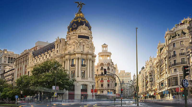 Grand Via in Madrid, Spain Grand Via in Madrid, Spain
