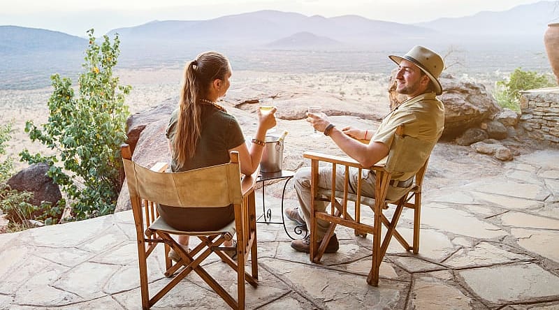 Couple on Luxury African vacation in Kenya Couple on Luxury African vacation in Kenya