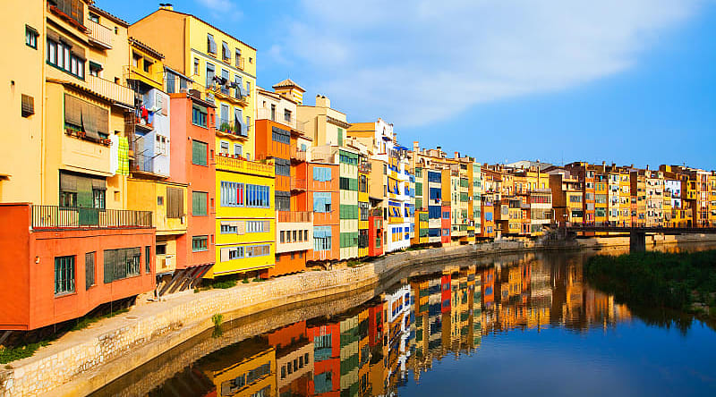 Girona, city on the river Onyar, Spain Girona, city on the river Onyar, Spain