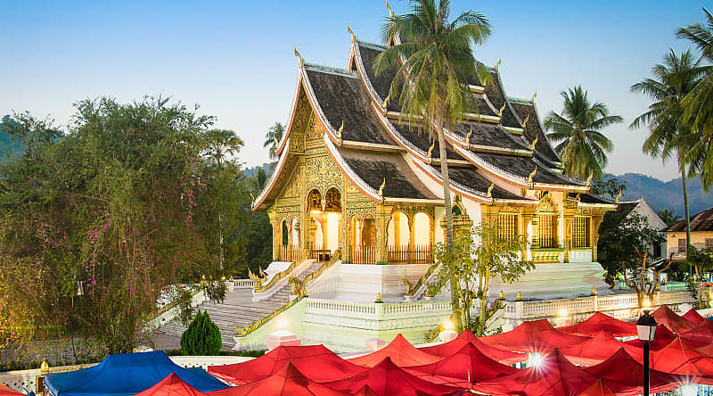 The ancient temple of Wat Xieng Thong in Laos The ancient temple of Wat Xieng Thong in Laos