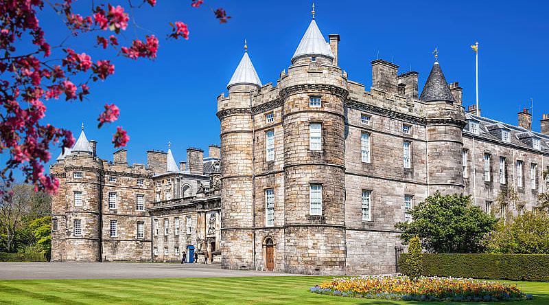 Palace of Holyroodhouse, residence of the Queen in Edinburgh. Palace of Holyroodhouse, residence of the Queen in Edinburgh.