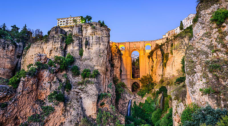 View of Puente Nuevo in Ronda, Malaga, Spain View of Puente Nuevo in Ronda, Malaga, Spain