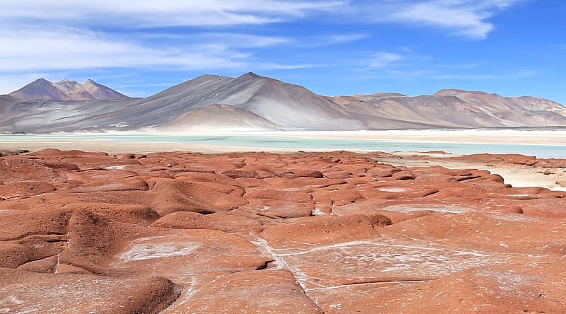 Salt Lake in Atacama Desert, Chile Salt Lake in Atacama Desert, Chile