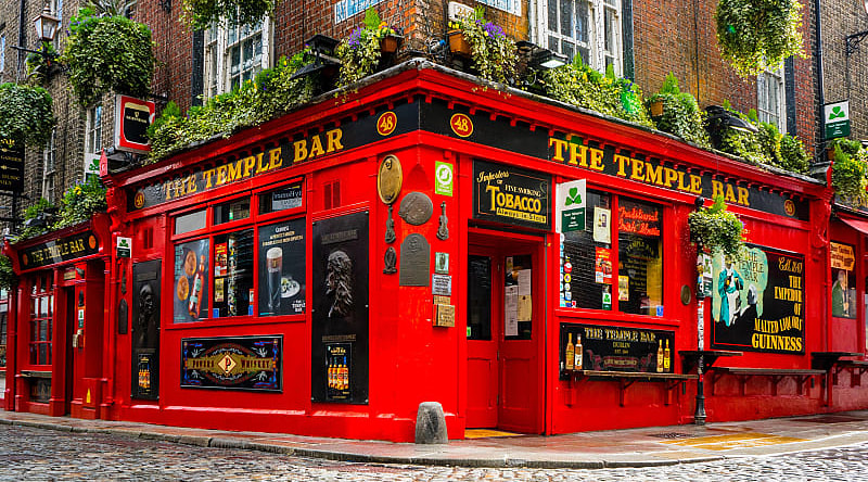 The Temple Bar in Dublin, Ireland The Temple Bar in Dublin, Ireland