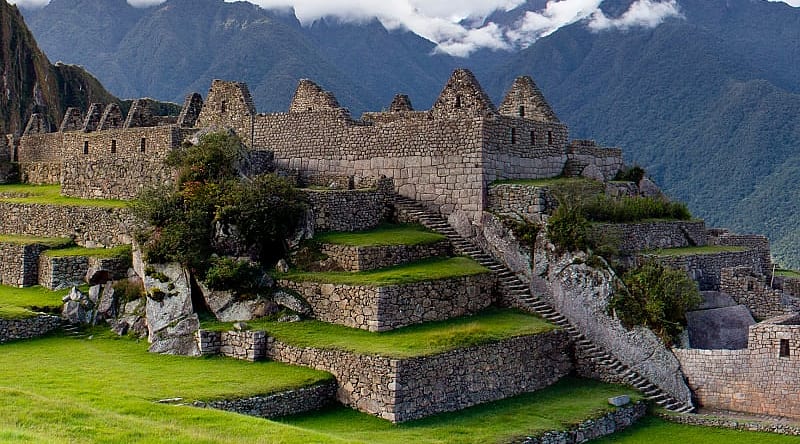 Ruins of the great Inca city of Machu Picchu, Peru. Ruins of the great Inca city of Machu Picchu, Peru.