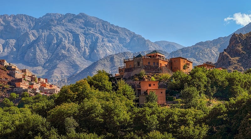 Kasabah du Toubkal in the High Atlas Mountains Kasabah du Toubkal in the High Atlas Mountains of Morocco