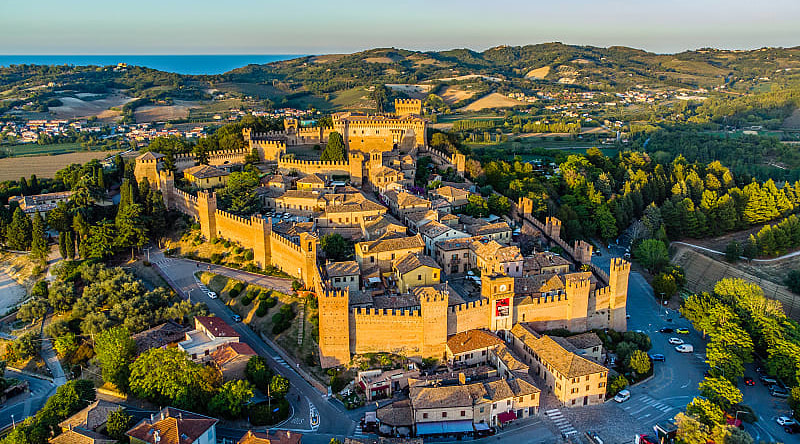 Gradara Castle in the Province of Pesaro and Urbino, Italy