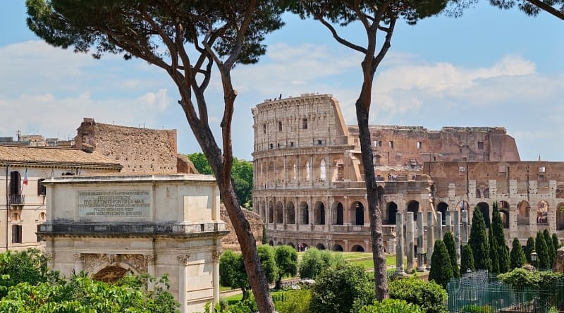 The Roman Colosseum in Italy The Roman Colosseum in Italy