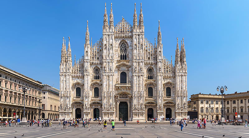 Milan Cathedral in Italy, the third largest church in Europe. Milan Cathedral in Italy, the third largest church in Europe.